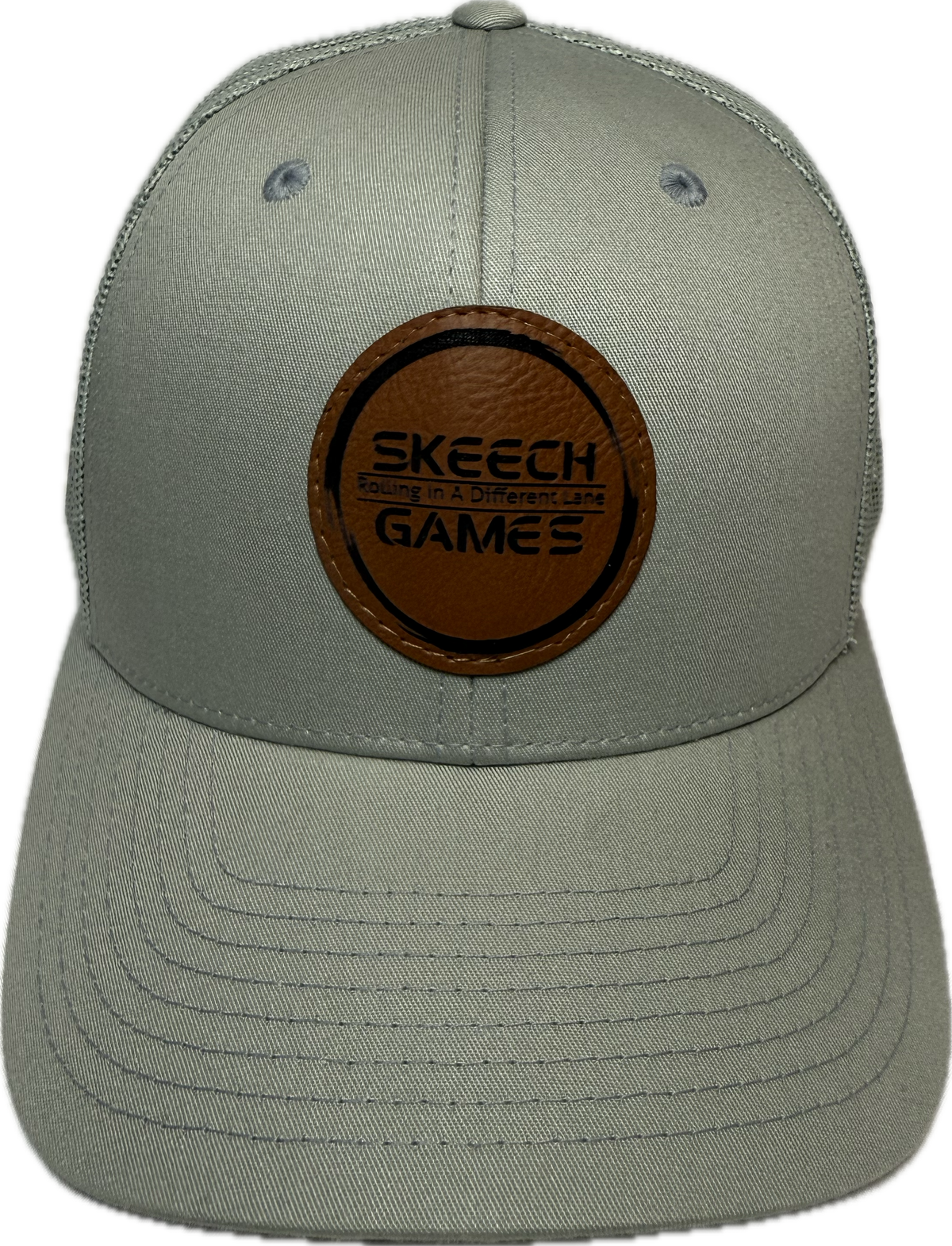 Skeech Leather Patch Trucker Hat