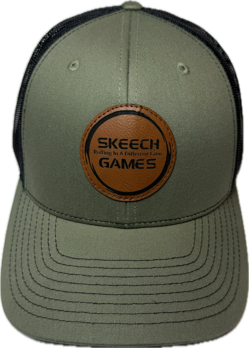 Skeech Leather Patch Trucker Hat