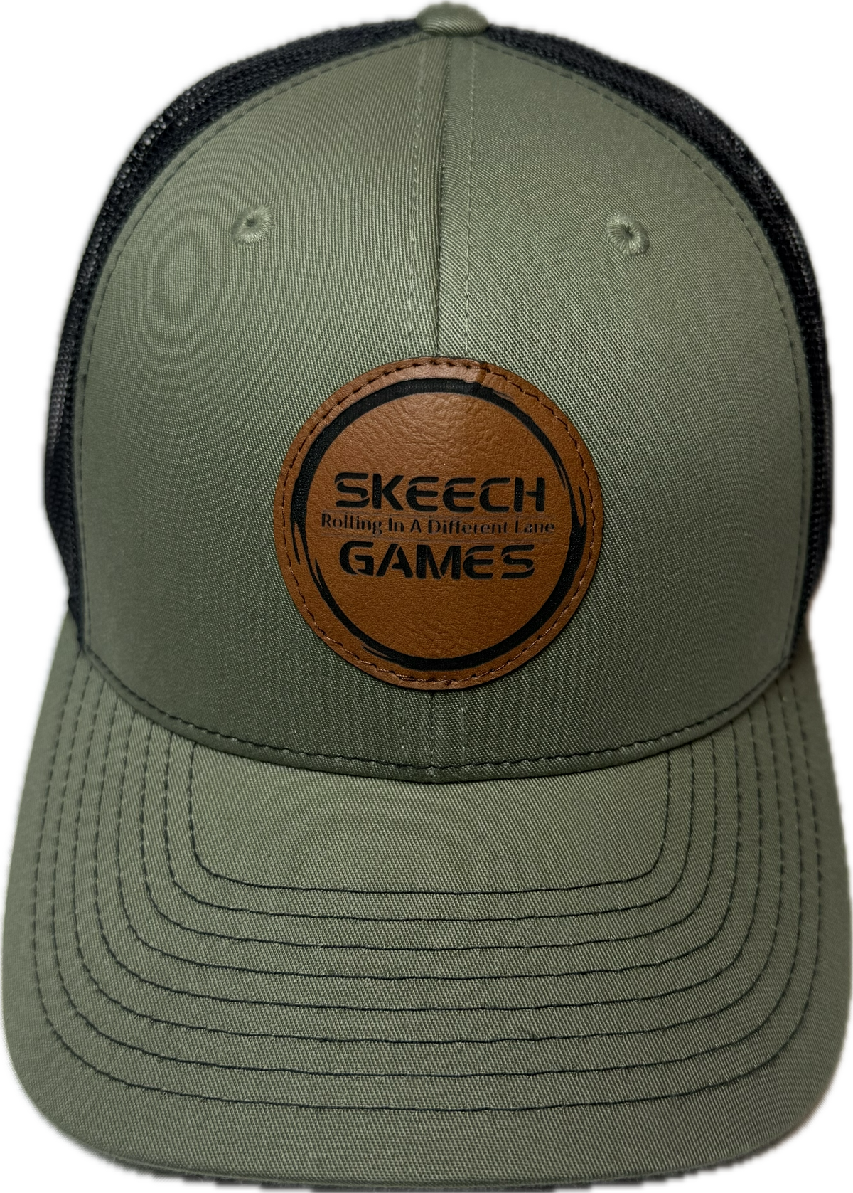Skeech Leather Patch Trucker Hat