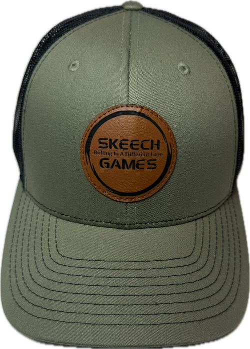 Skeech Leather Patch Trucker Hat